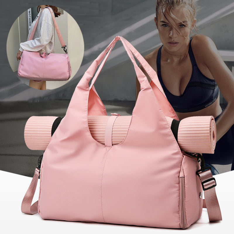Bolsa de yoga para mujer, deportiva, fitness, separación seca y húmeda, gran capacidad, bolsas de viaje para guardar colchonetas de yoga.