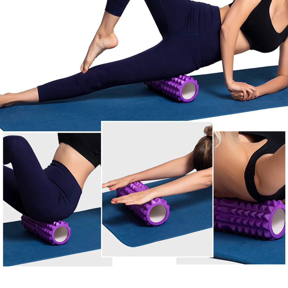 1 rodillo de masaje de espuma, columna de yoga hueca, equipo de fitness para masaje muscular, fisioterapia y rehabilitación deportiva, Rolle