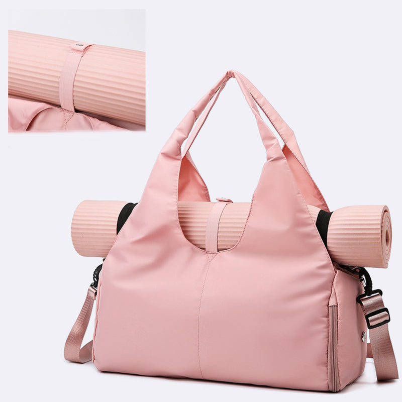 Bolsa de yoga para mujer, deportiva, fitness, separación seca y húmeda, gran capacidad, bolsas de viaje para guardar colchonetas de yoga.