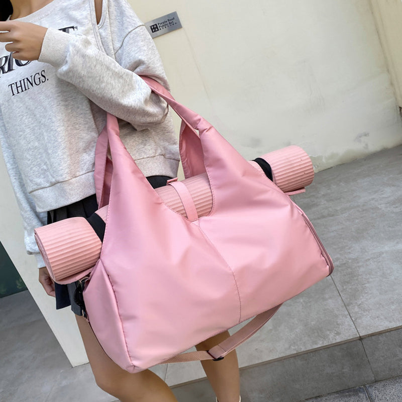 Bolsa de yoga para mujer, deportiva, fitness, separación seca y húmeda, gran capacidad, bolsas de viaje para guardar colchonetas de yoga.