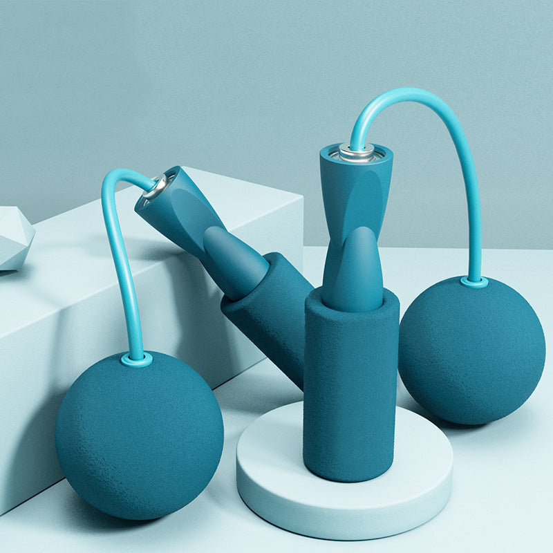 Cuerda de saltar inalámbrica con peso para un entrenamiento físico efectivo: perfecta para entrenamientos en interiores y exteriores. Juego de cuerdas de saltar para entrenamiento, cuerdas de saltar para fitness y mangos de silicona para mujeres, hombres y niños.
